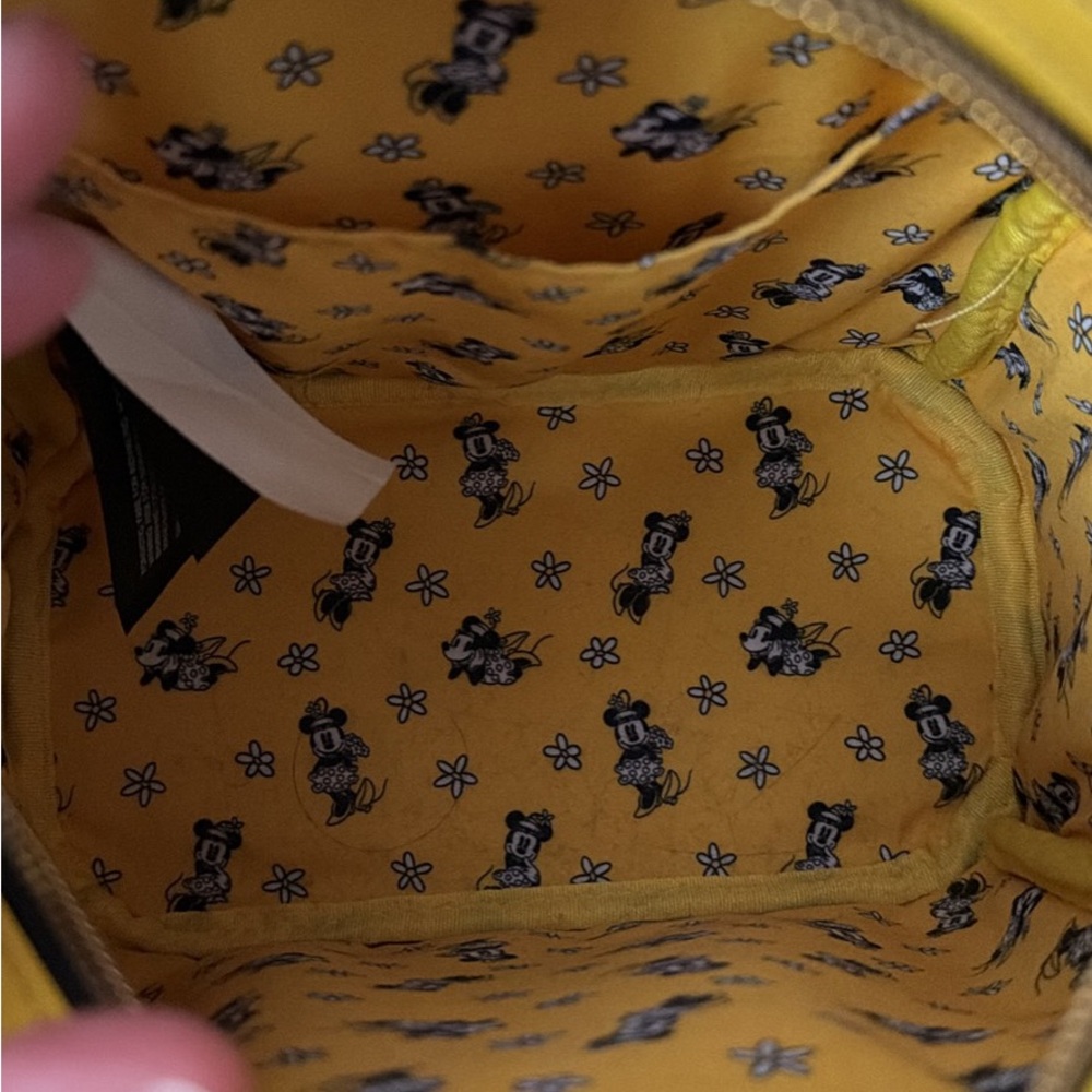 Loungefly Black and Yellow Polka Dot Daisy Backpack - Picture 3 of 4
